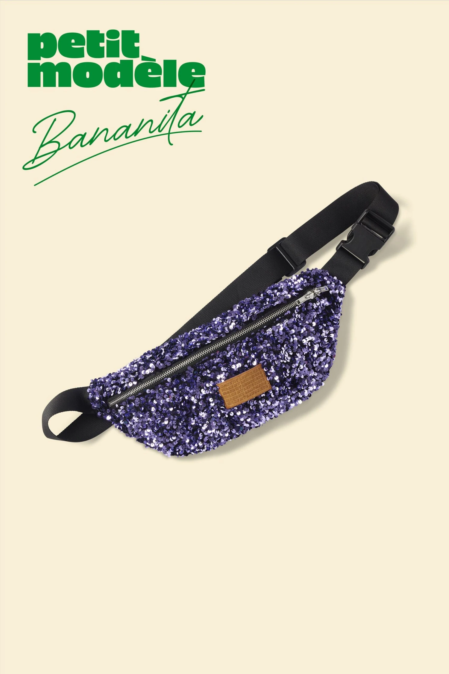SAC BANANITA SEQUINS LILAS 1 SAC BANANITA SEQUINS LILAS