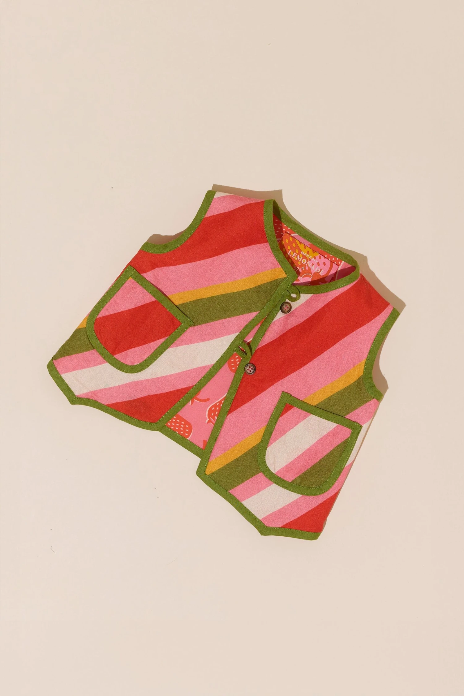 GILET KIDS BASILE MULTICO REVERSIBLE 4 GILET KIDS BASILE MULTICO REVERSIBLE – Image 2