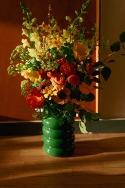 VASE ALLISTAIR GREEN STRIPES -Make My Lemonade DSC04195