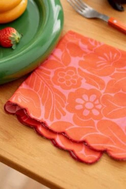 LOT DE 2 SERVIETTES KATE ANEMONE PINK