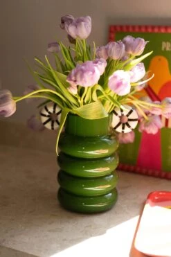 VASE ALLISTAIR GREEN STRIPES