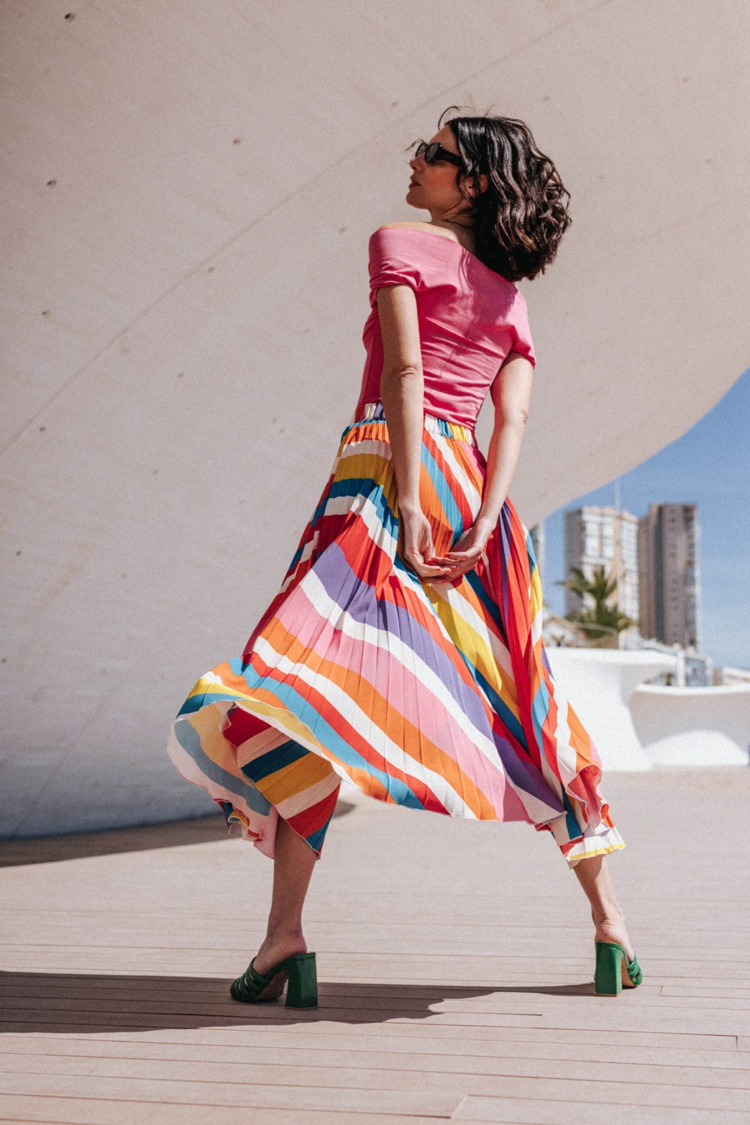 JUPE PAULA RAYURES MULTICO 4 JUPE PAULA RAYURES MULTICO â Image 2