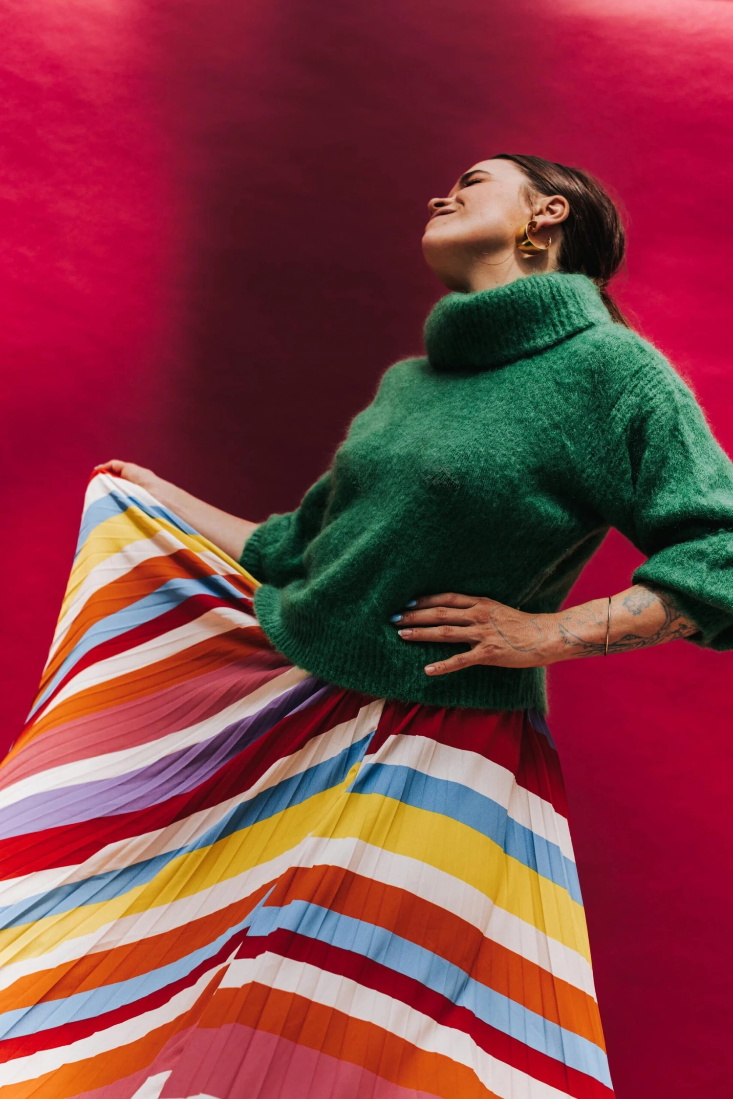 JUPE PAULA RAYURES MULTICO 7 JUPE PAULA RAYURES MULTICO â Image 5