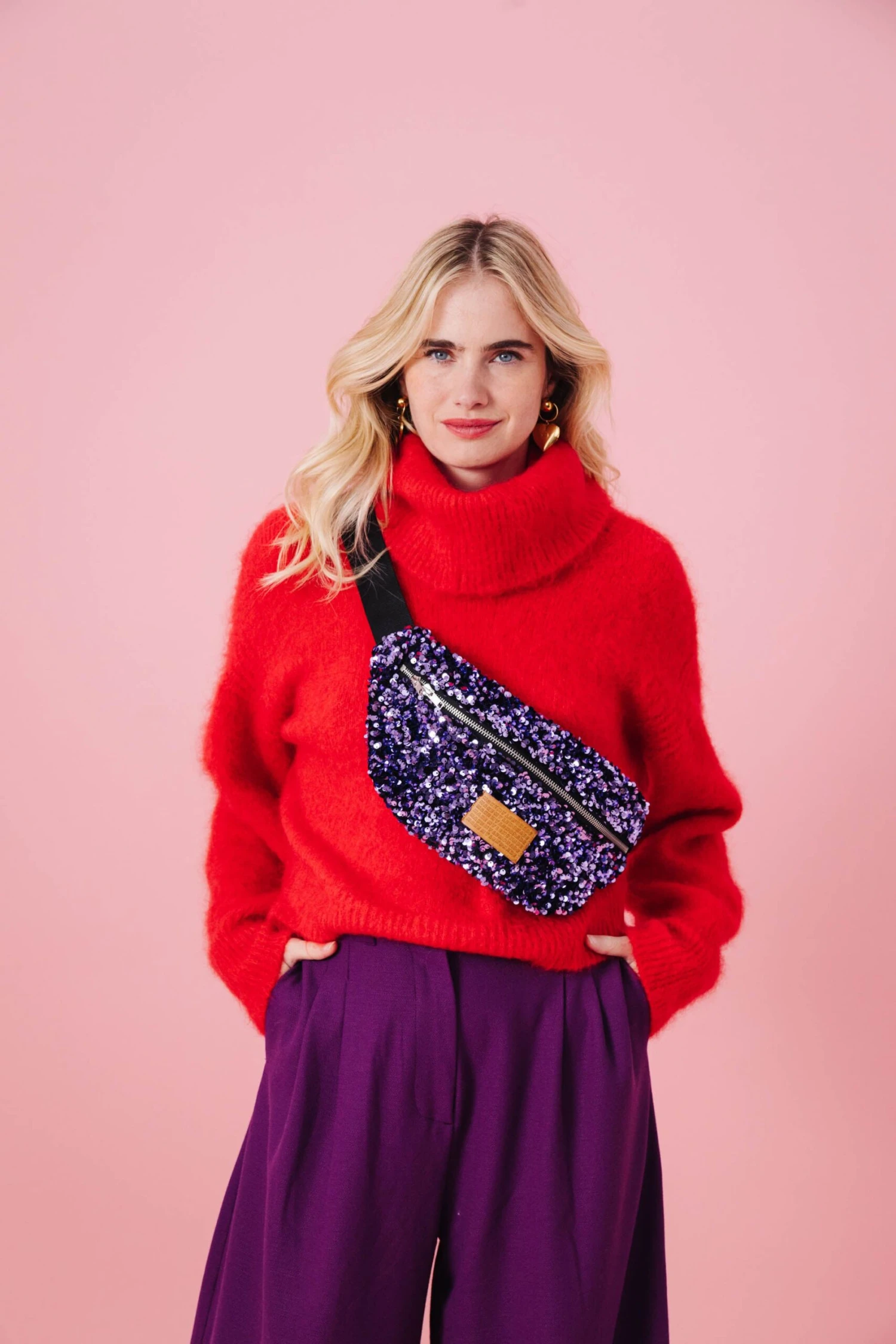 SAC BANANITA SEQUINS LILAS 3 SAC BANANITA SEQUINS LILAS – Image 3