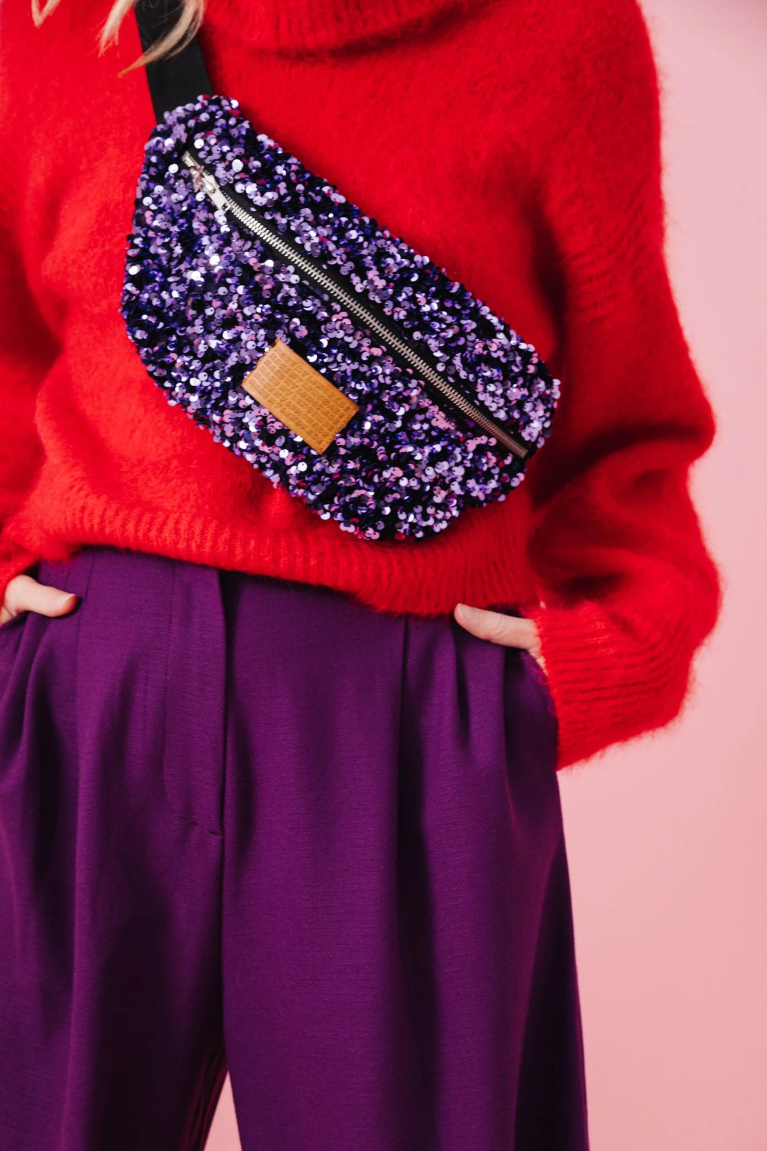 SAC BANANITA SEQUINS LILAS 2 SAC BANANITA SEQUINS LILAS – Image 2