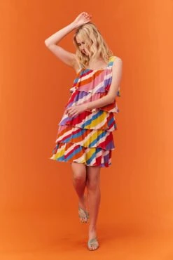 ROBE LISE RAYURES MULTI 13 ROBE LISE RAYURES MULTI -Make My Lemonade MML SUMMER 230323 1898