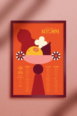 SET DE 4 AFFICHES A3 FRUITS & LÉGUMES DE SAISON -Make My Lemonade Mock upA3 BundleAutomne 2