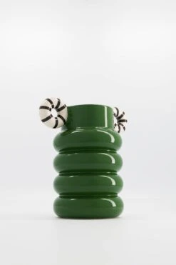 VASE ALLISTAIR GREEN STRIPES -Make My Lemonade Vase Allistair Green 5